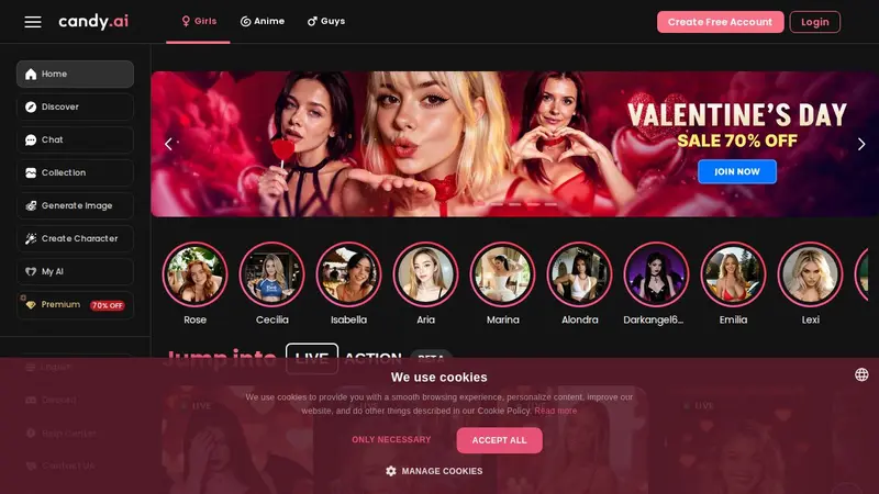 Candy AI kuvakaappaus