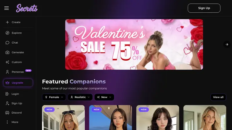 Secrets AI kuvakaappaus